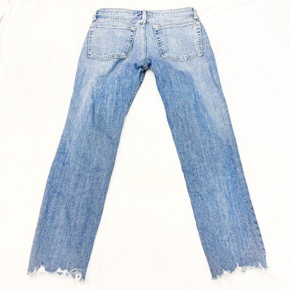 Rag & Bone Dre Low-Rise Slim Boyfriend Raw Hem Denim Jeans Size 26 - Picture 3 of 9